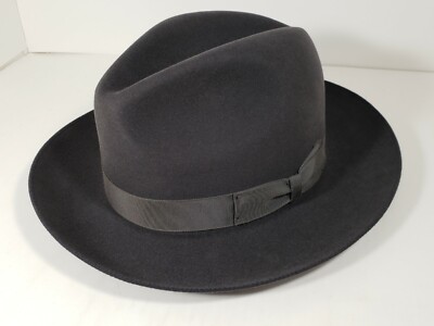 Borsalino Mod. 1867 ダークグレー ハット BORSALINO COMO II FUR FELT HAT FEDORA GRAY MADE IN USA | eBay