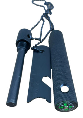 Boker Plus Knives Fire Starter Magnesium Rod Compass Black Lanyard 09BO778