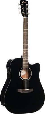 Cort Earth Series Earth60CE Acoustic-Electric Guitar (Black Gloss)