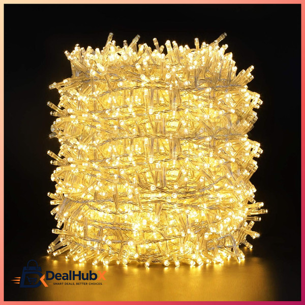 Lichterkette 2000 Leds 50M Warmweiß 8 Modi IP44 Wasserdicht Garten Dekoration-image