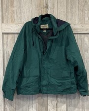 Vintage 90 Eddie Bauer Gor Tex Jacket Mens X-Large Green Blue Hooded Windbreaker