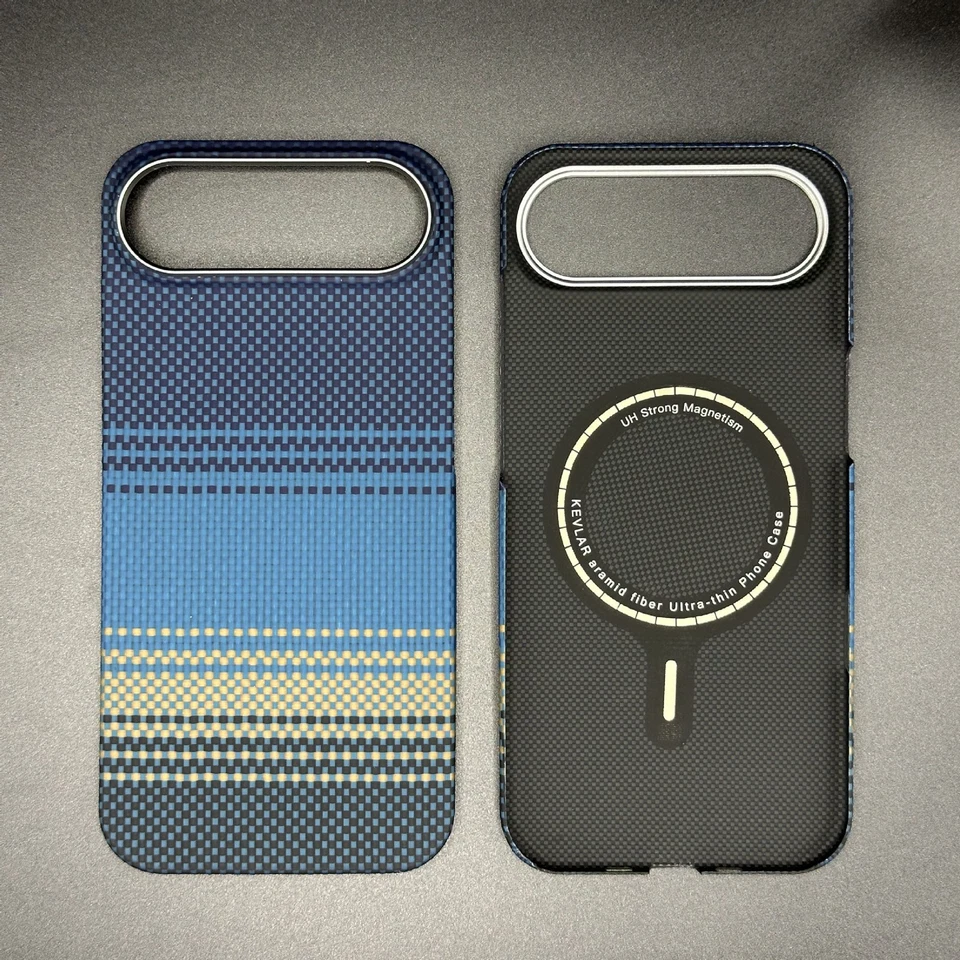 Capa Magsafe de fibra de carbono real ultrafina para iPhone Air capa de carregamento sem fio - Imagem 4 de 4