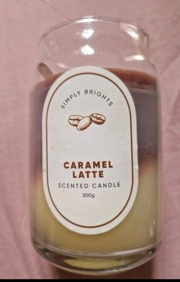 Simply Brights Duftkerze im Glas Caramel Latte 300g Brandneu