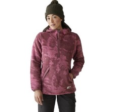 North Face Printed Campshire Pullover Hoodie 2.0 Fleece Womens Med. Wild Ginger
