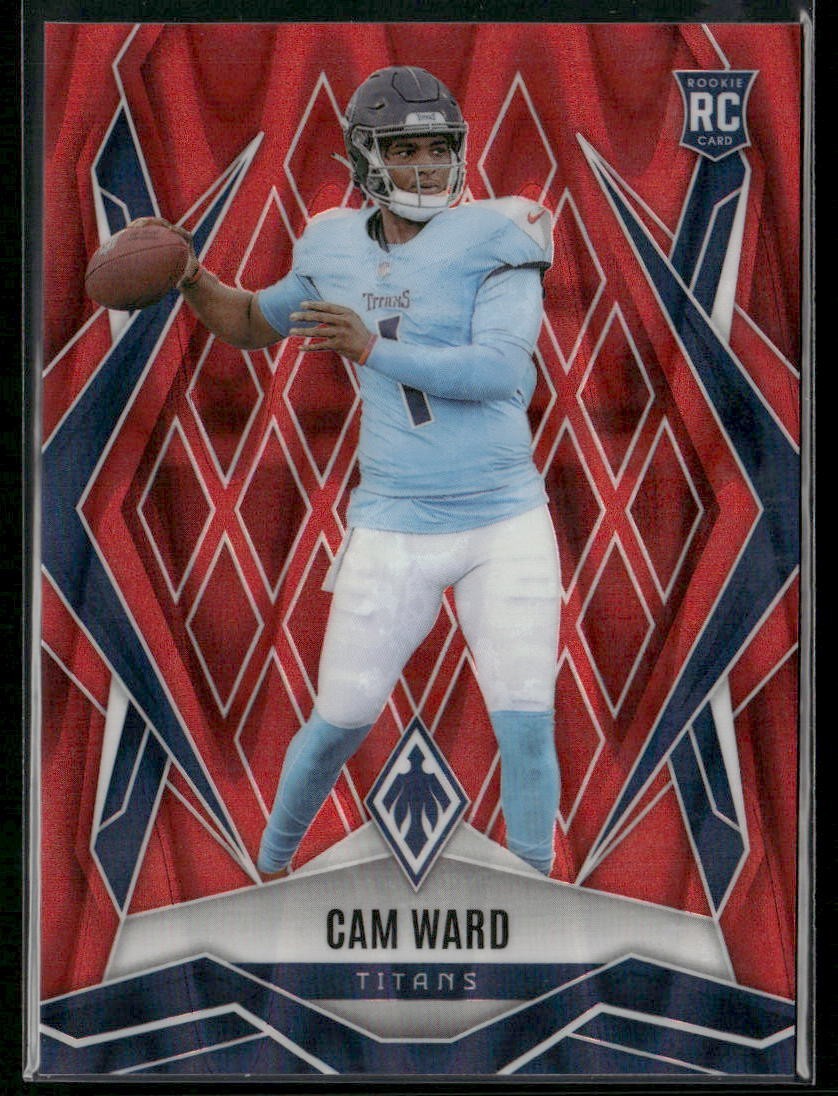 2025 Panini Phoenix - Cam Ward #194 Red Seismic /99 (RC)