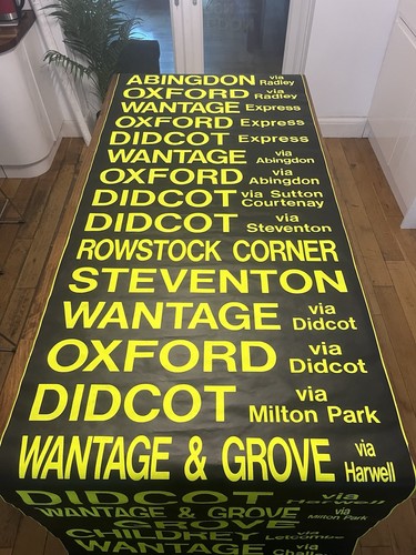 Sorry I’m Not In Service - April 1996 Oxford Bus Destination Blind 42” Gift - Picture 8 of 9