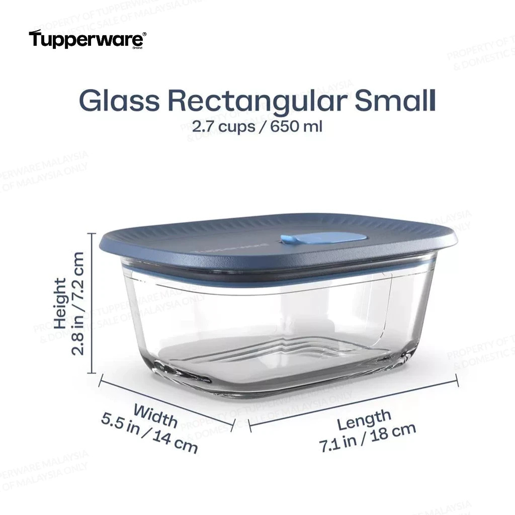 Tupperware Voila Glass Rectangular Set of 4