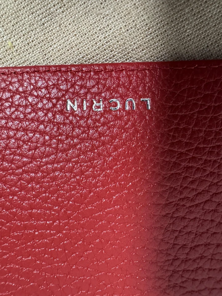 Lucrin Estuche Grande para Gafas Cuero Granulado Rojo Funda para Gafas Estuche Deslizante Nuevo Foto 2 de 4