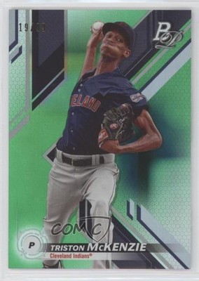 2019 Bowman Platinum Green Foil 19/99 Triston McKenzie #TOP-99 4l3