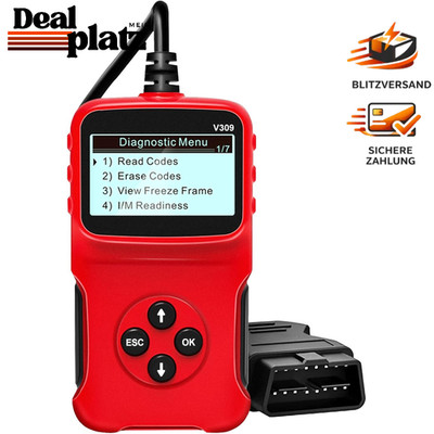 OBD2 Diagnosegerät V309 für alle OBDII Protokolle, Fehlercode Leser