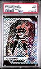 2024 PANINI PRIZM WNBA CHECKERBOARD #70 AALIYAH EDWARDS PSA 9