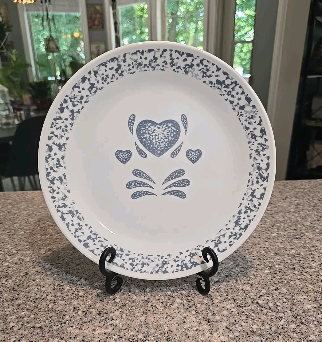 Retired Blue Hearts Corelle Corning Replacement 10.25
