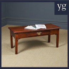 Antiker englischer georgianischer Couchtisch Eiche Ulme gelegentlich rechteckig mittig um 1820