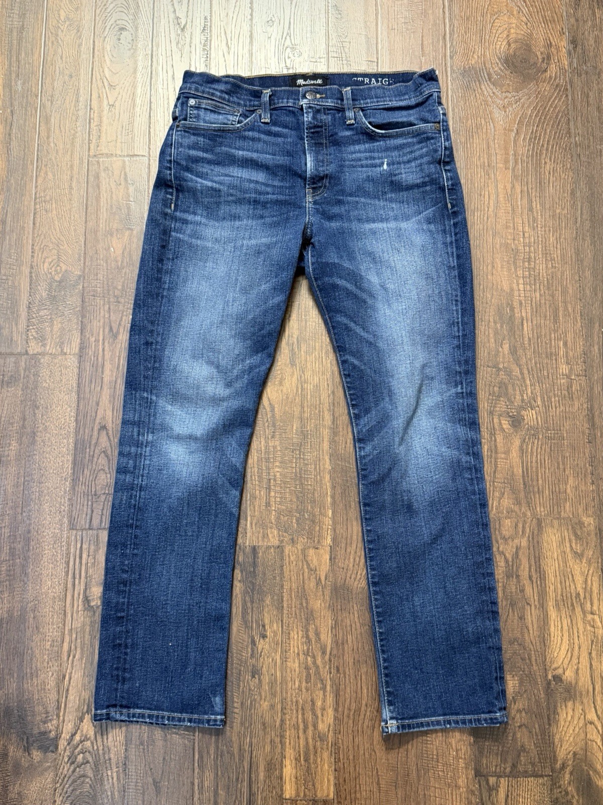 Madewell Straight Fit Jeans Mens 32x29 (Tag 33x30) Stretch Denim Medium Wash