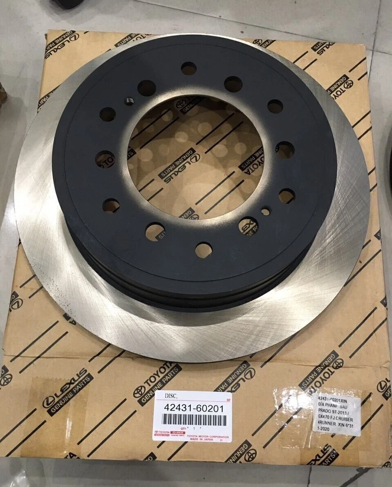 2003-2009 LEXUS GX470 GENUINE OEM FRONT & REAR BRAKE ROTORS TCMC PADS & SHIMS - Image 3 of 4