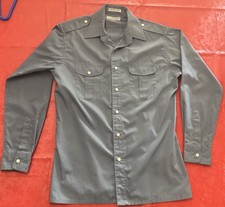 Vintage Christian Dior Men's M Gray Safari Military Shirt 65/35 Korea