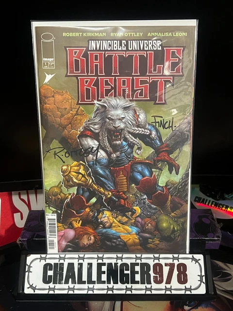 Invincible Universe BATTLE BEAST #1 Finch + Ottley DOUBLE SIGNED w/ COA