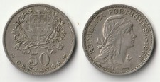 1959 Portugal 50 centavos coin