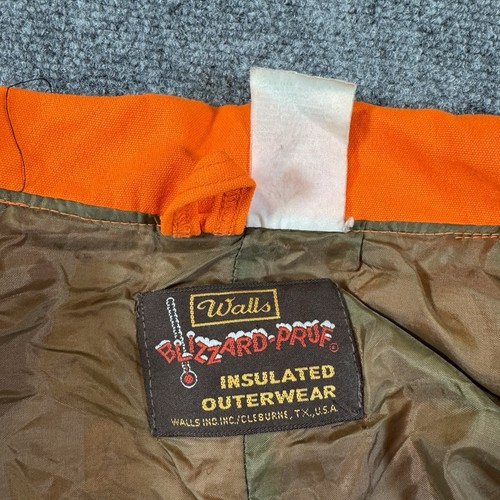 Vintage Walls Blizzard Pruf Coveralls Adult Large Short Orange Hunting USA MADE - Picture 9 of 17
