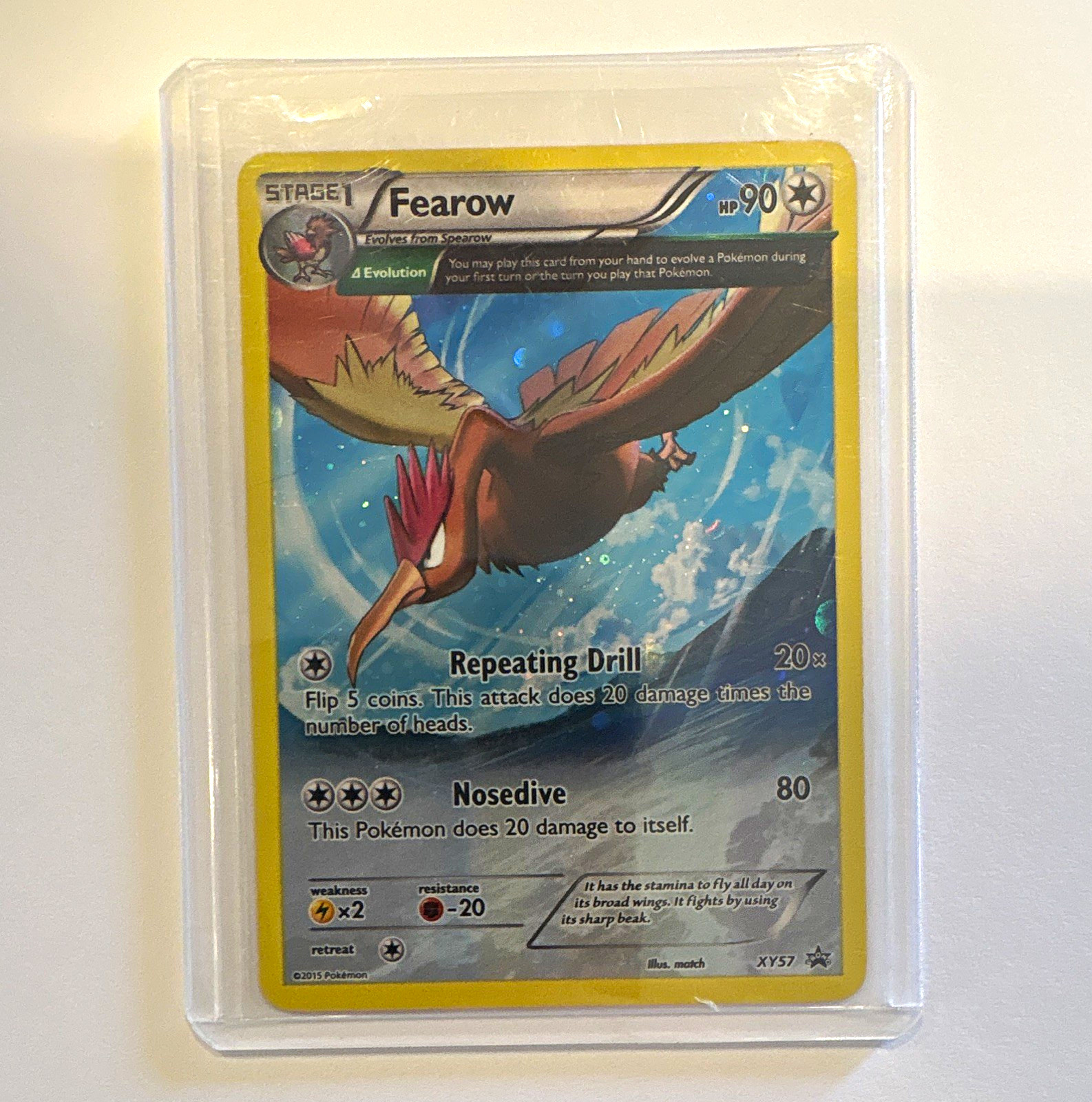 Pokemon TCG Fearow Holo Promo XY57 XY Δ Evolution Stage 1 90HP English