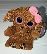 TY ZELDA the PUPPY Peek A Boo Plush Cell Phone Holder 4" Beanie Babies Large Eye