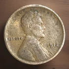 1912 P Lincoln Cent Penny Very Slightly Bent Fine Nice Book Spot Coin