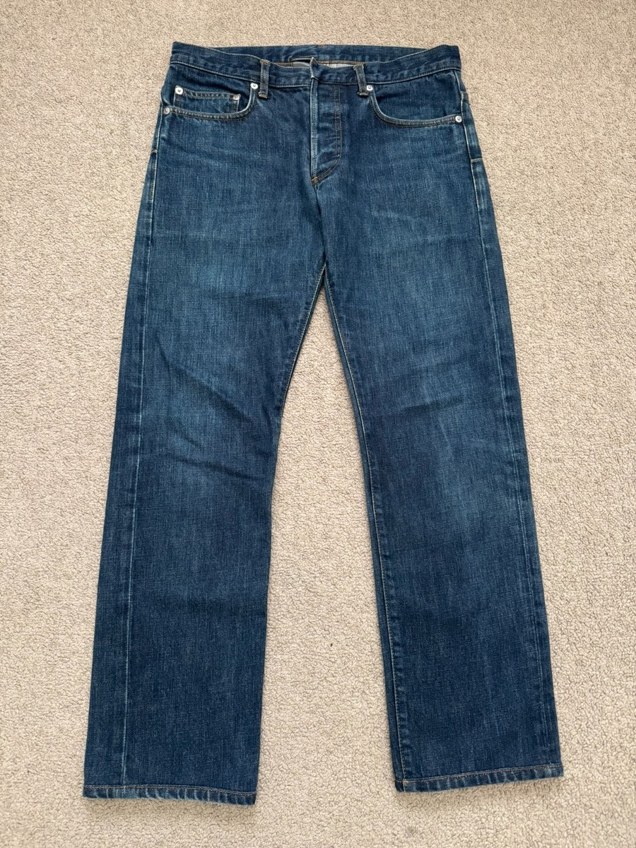 SS08 Dior Homme by Kris Van Assche MIJ Blue Washed Denim Jeans Size 30