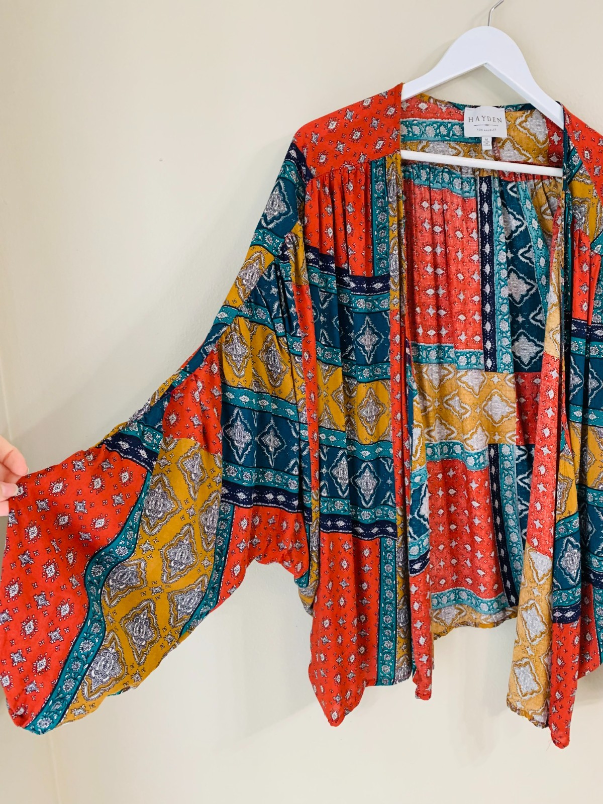 Hayden LA Oversized Boho Patchwork-Print Kimono T… - image 3
