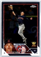 2023 Topps Chrome #107 Steven Kwan Baseball Card Gold Cup