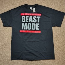 BEAST MODE T-Shirt Men XL Black Camo Spellout Graphic Short Sleeve Cotton