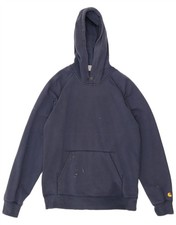 Carhartt Felpa Uomo con Cappuccio Maglione Medium Blu Navy Cotone DI17