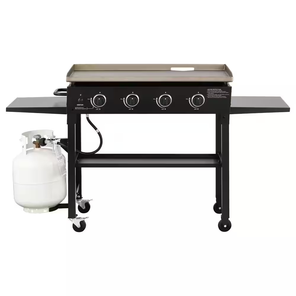 4 Burner Liquid Propane Flat Top Griddle