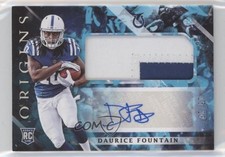2018 Panini Origins Rookie Turquoise 15/25 Daurice Fountain Jumbo Patch Auto ni4