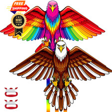 Kite, 2 Pack Kites for Kids Ages 4-8 8-12  Adults, Easy to Fly multicolor
