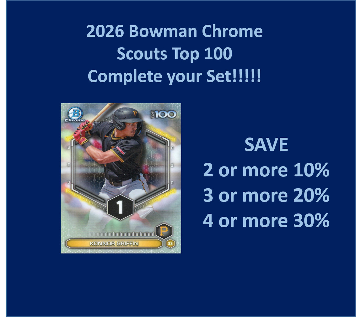2026 Bowman Chrome Scouts Top 100 You Pick/Complete Your Set!!!!!