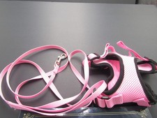 XS Step In Dog Harness Pink Breathable Mesh w Leash Puppy Yorkie Chihuahua