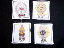 Set of 4 sew on fabric fun bages see full details