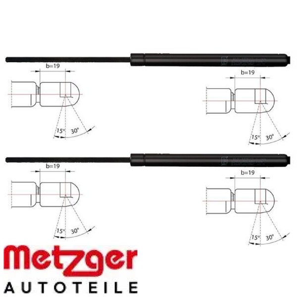 2X Gasfeder FüR Motorhaube Metzger 2110231 2 GasdäMpfer Motorraum-image