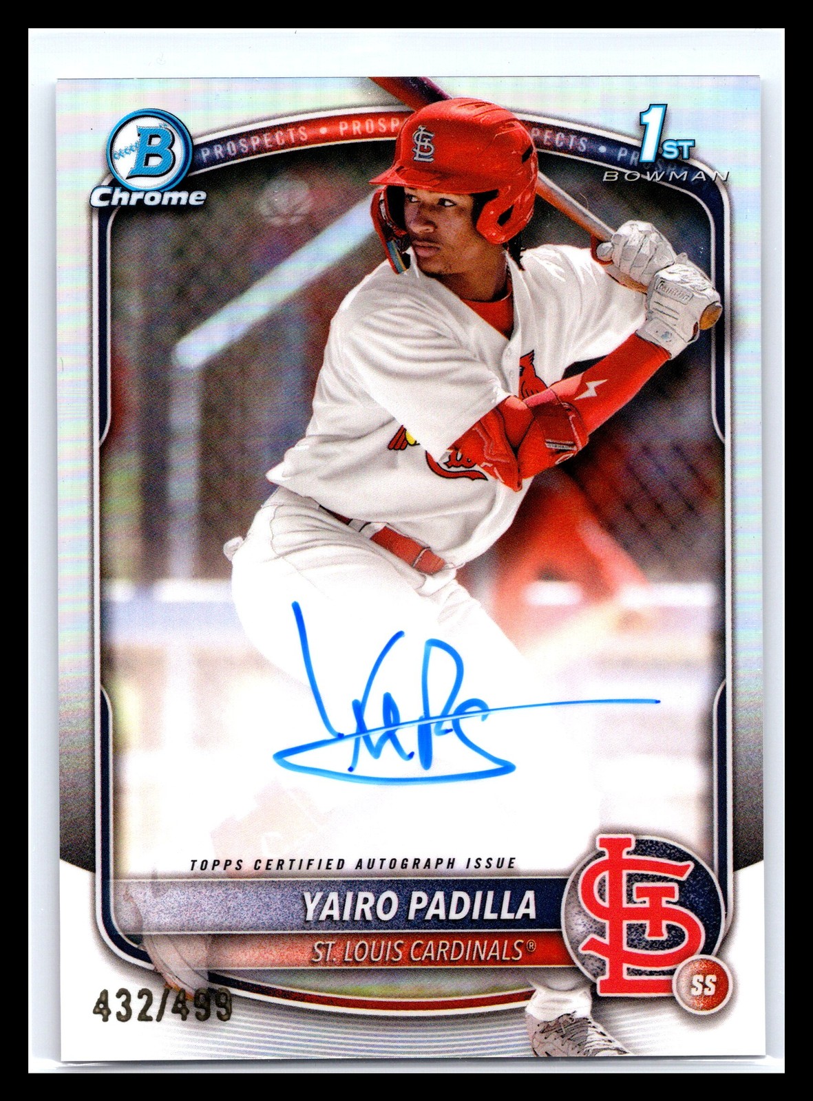2025 Bowman Chrome Yairo Padilla Auto Refractor 1st #/499