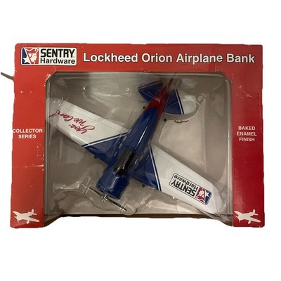 Lockheed Orion Plane Bank Die Cast. Sentry Hardware. #42505 Second Edition NIB