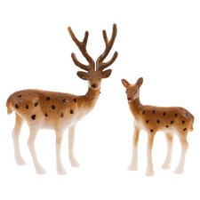 20 Pcs Realistic Miniature Deer Elk Figures Christmas Animal Decorations
