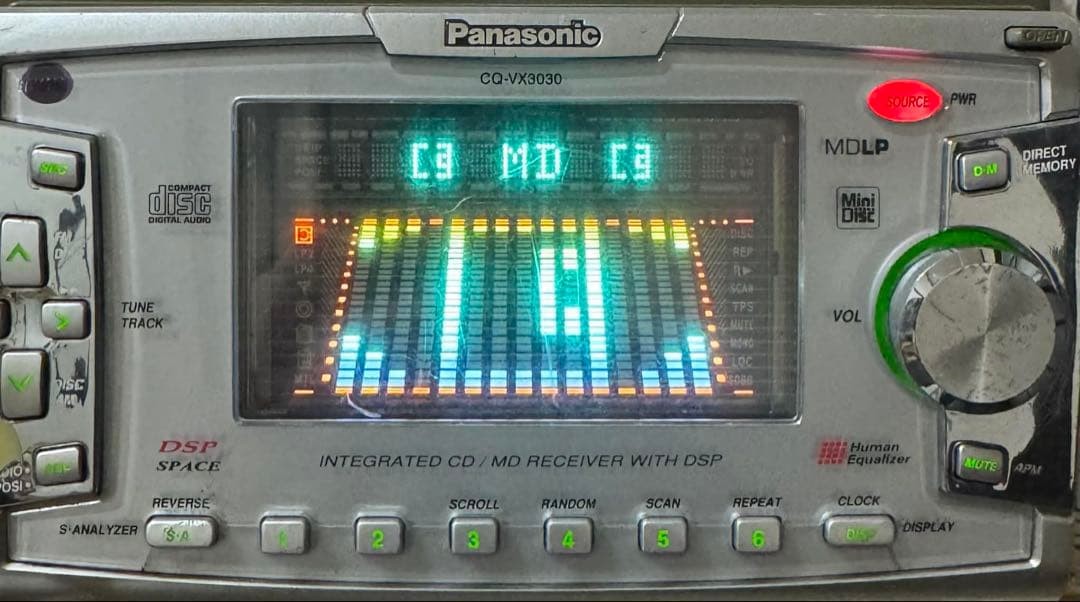 ラジオ・コンポ Panasonic CQ-VX3030 & Pioneer GEX-P7DTV Panasonic CQ-VX3030 2DIN Car audio Stereo CD MD Receiver Deck Used