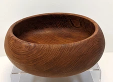 Natural Solid Wood Round Bowl Primative Farmhouse Cottage Decor 10" Diameter