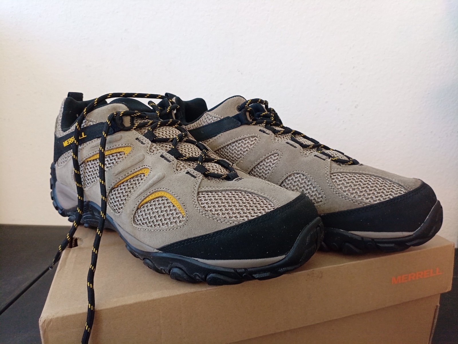 Scarpa da trekking Merrell uomo Boulder marrone Yokota 2 taglia 13 W NUOVA