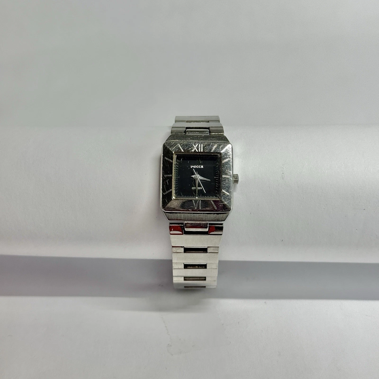 CITIZEN Wicca 1032-L 19478 Silver Tone Women Vintage Watch W553 *WORKING