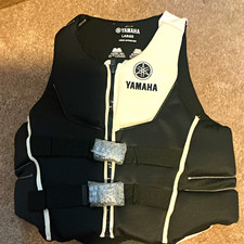 Yamaha USCG Approved Flotation Life Jacket PFD Vest Size Large Black/White