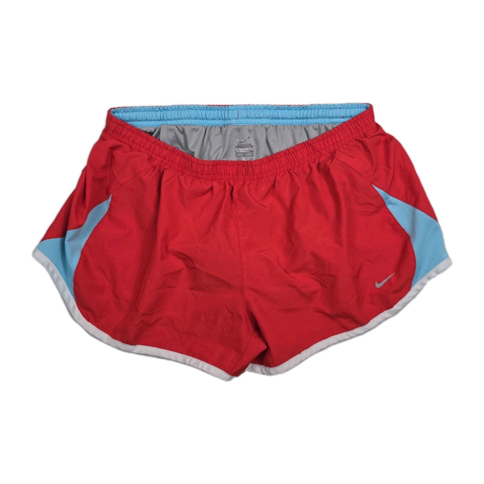 Nike Running Women's Size Large Red Blue Lined Athletic Shorts