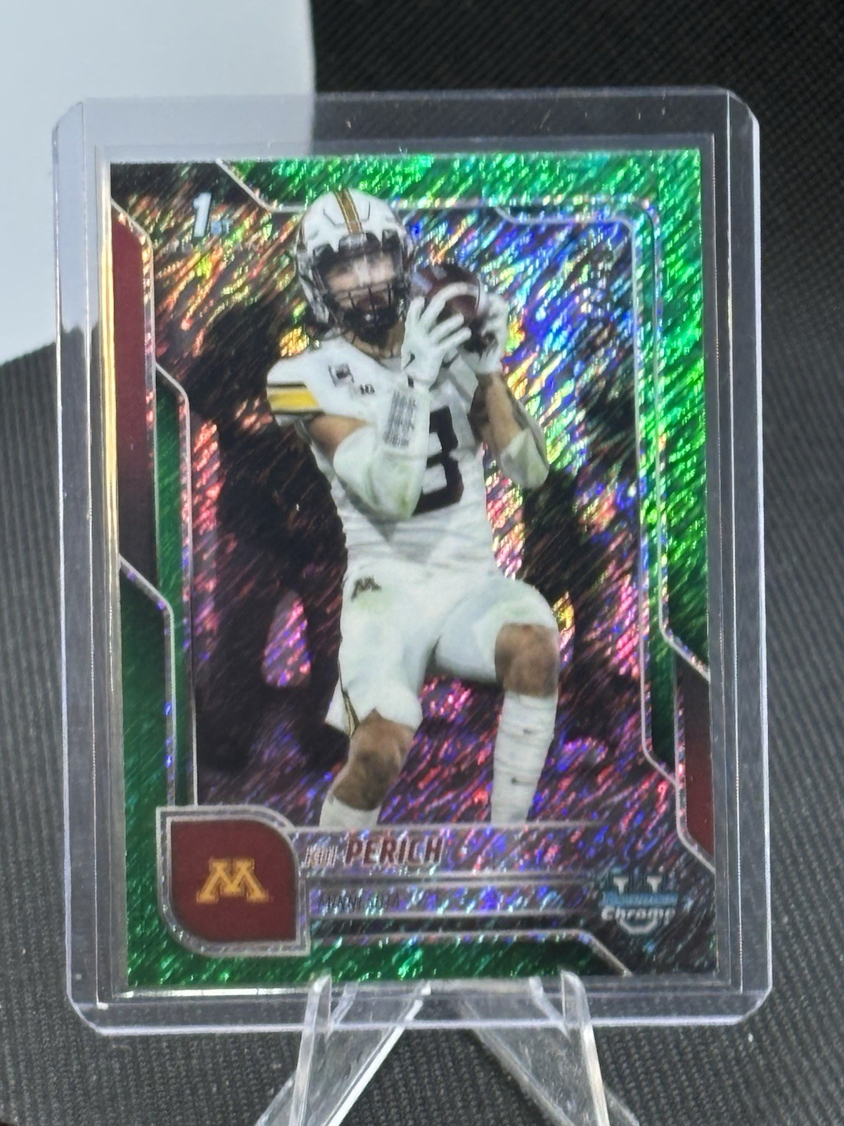 2025 Bowman Chrome U #116 Koi Perich Green Shimmer /99 Minnesota Golden Gophers