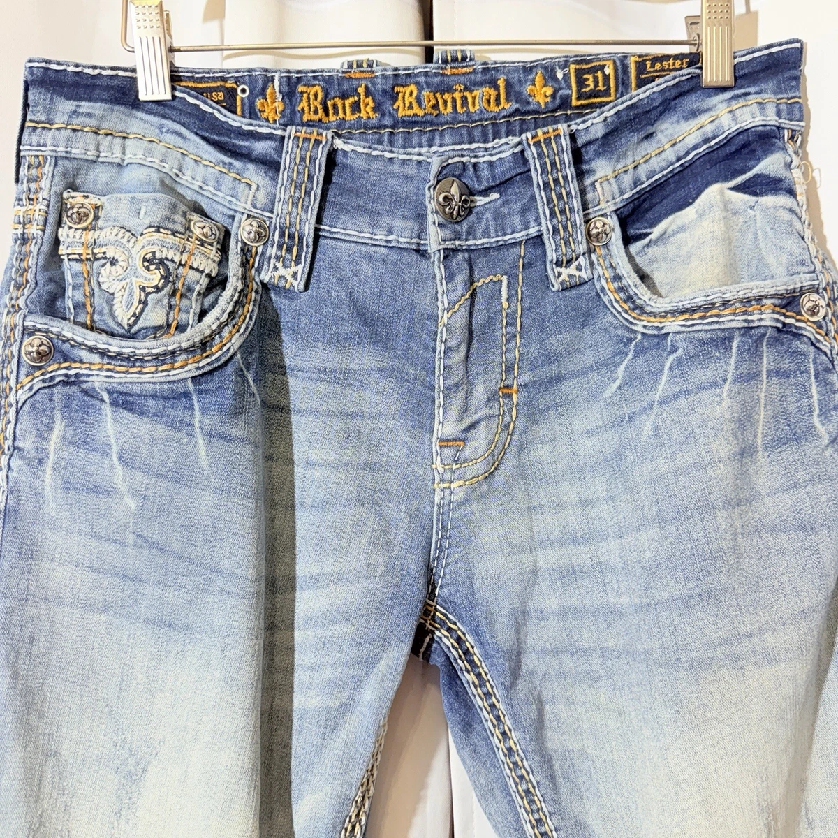 Rock Revival Regular Size 32 Inseam Jeans for Men in 31 Size for