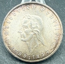 5 Mark Schiller 1934 F | J.359 | Silber 900 | VZ–ST | schöne Patina